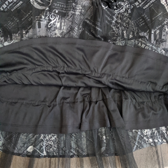 Hot Topic Black & White Music Print Halter Dress M - Picture 6 of 8